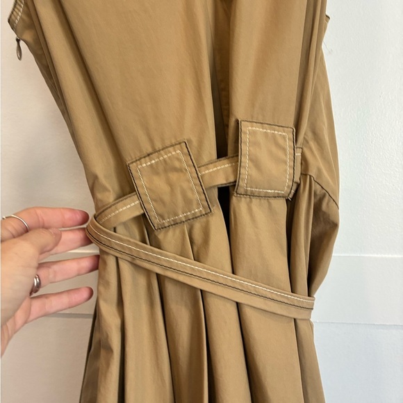 DEREK LAM 10 CROSBY Cotton Poplin Gathered Wrap Dress size 4 NWT - Picture 7 of 7